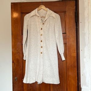 Cream 1970s mini dress